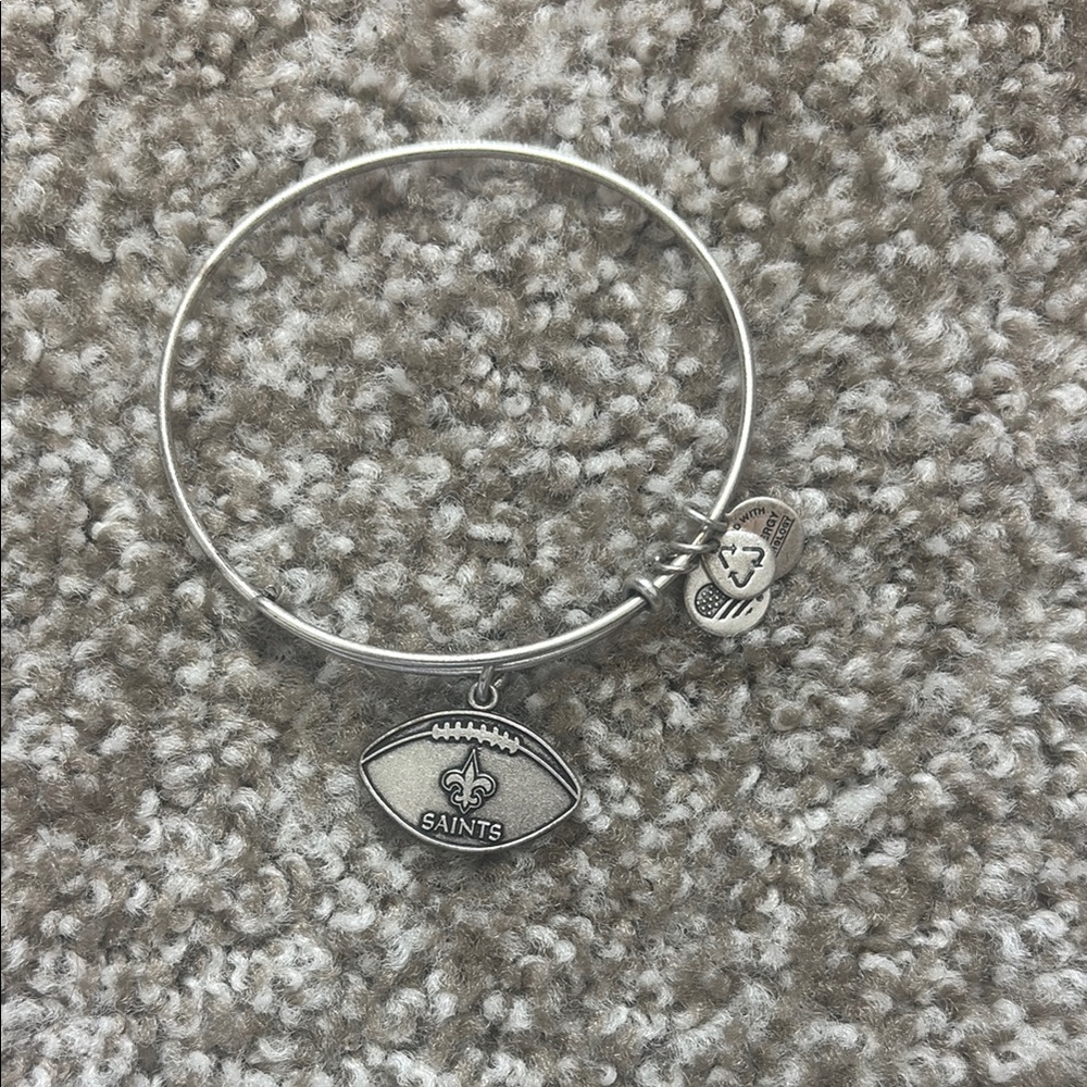 Alex and Ani Silver New Orleans Saints Bracelet